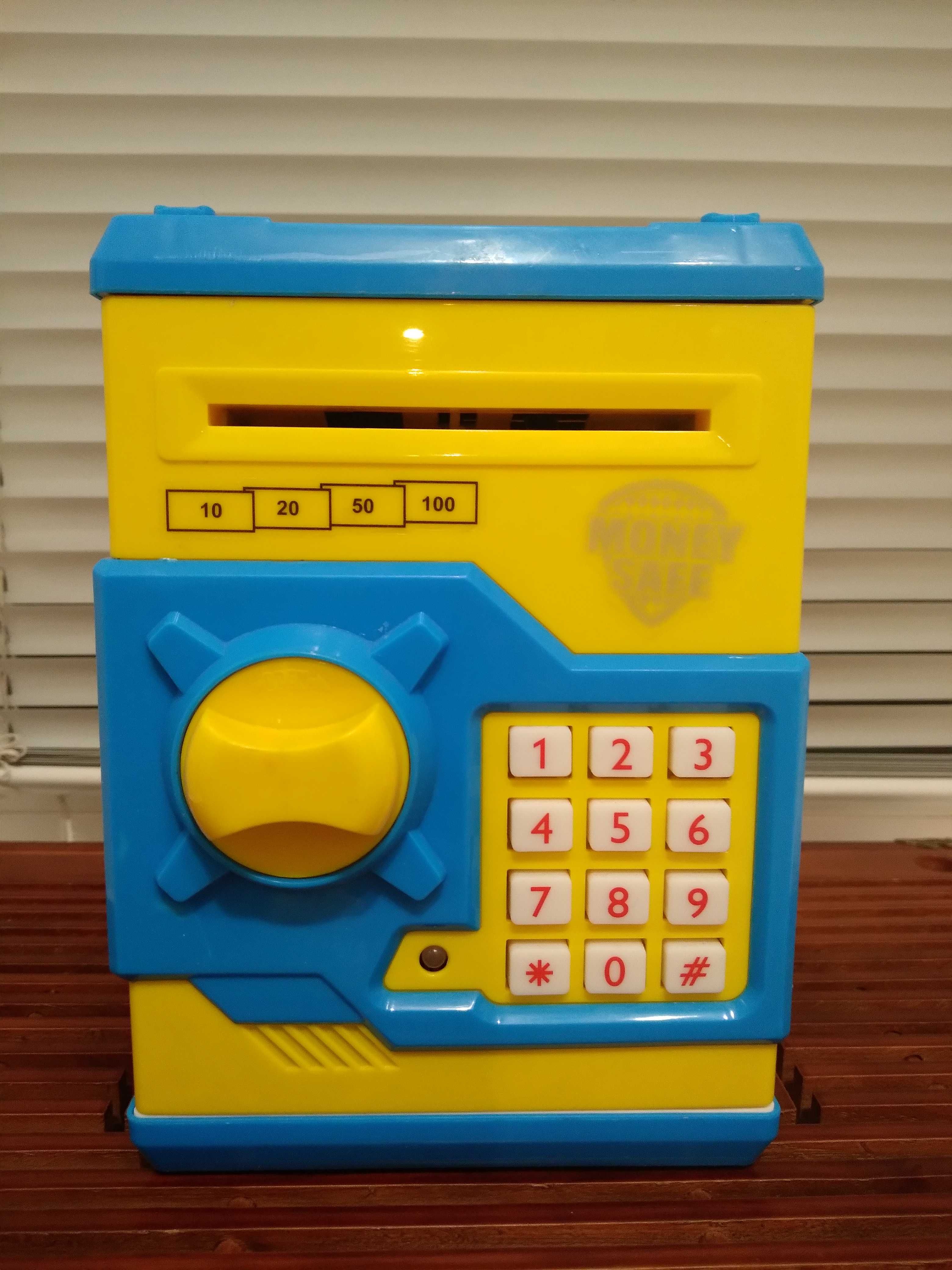 Іграшковий Сейф-скарбничка Limo Toy, жовто-синій, світло, звук