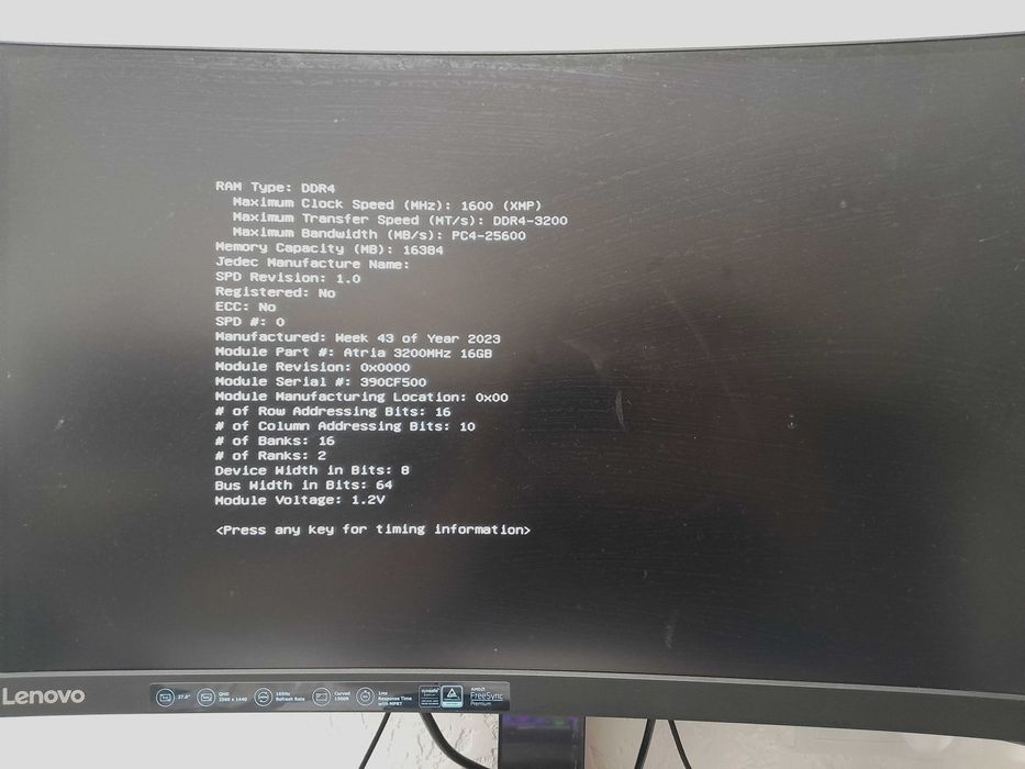 Оперативна пам'ять, Atria DDR4 32gb 3200 Mhz XMP, 2 x 16 gb + тести