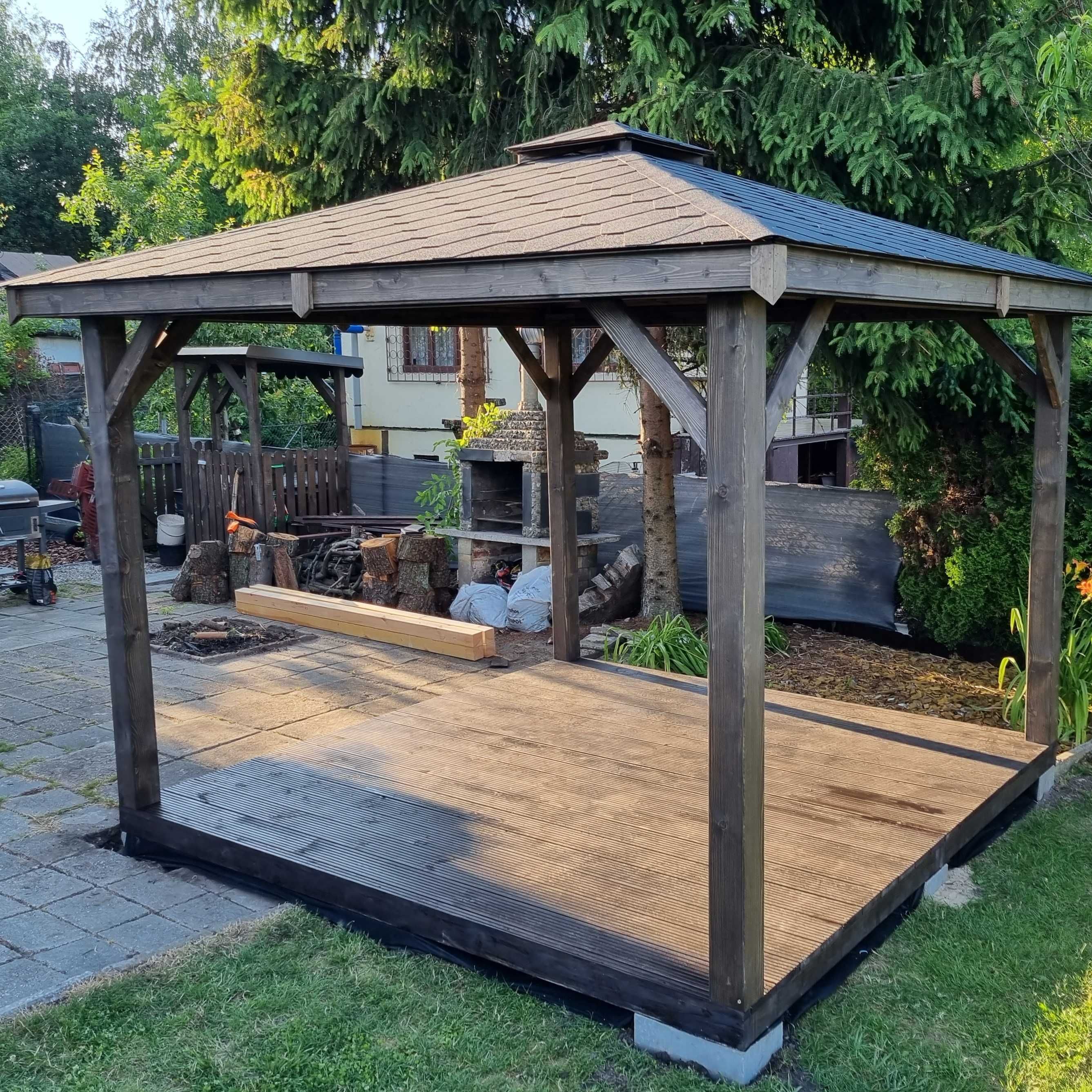 Altana MALTA 3X3 altanka ogrodowa wiata zadaszenie pergola słupy 12x12