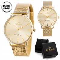 Piękny Luksusowy Złoty Zegarek Dla Kobiety Na Prezent + Grawer