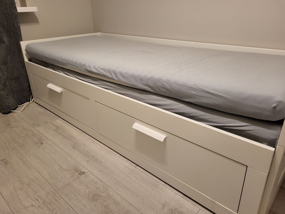 Łóżko Ikea Brimnes 80-160x200 + materace