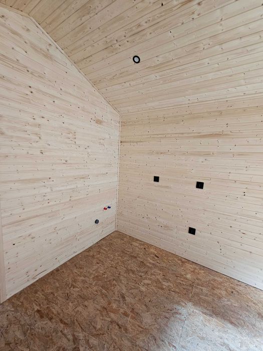 Domek Drewniany szkieletowy  28m2 gotowy do meblowania-klimatyzator