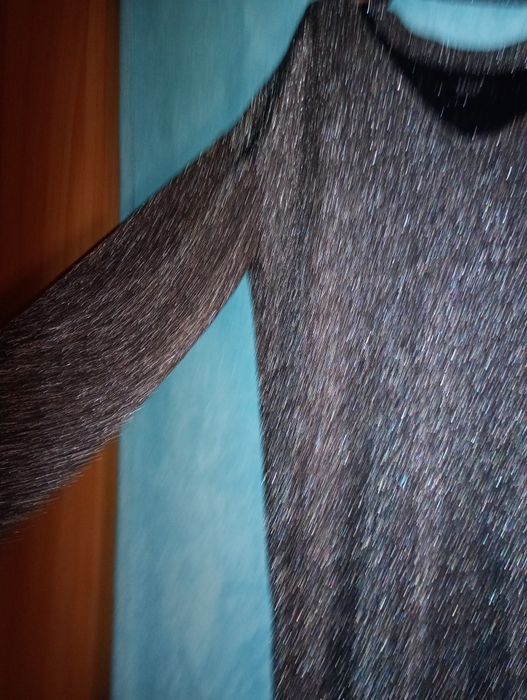 Czarno-srebrna tunika