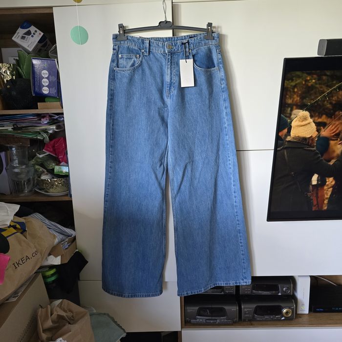 Spodnie dżinsy jeans Zara xl 42 xxl 44 bootcut zw collection high rise