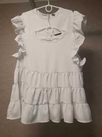 Блузки белые с воланами мама ( 50-52) +дочка ( 42-44) Famaly look