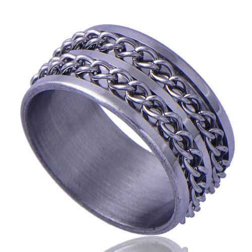 conjunto de anéis novos em aço