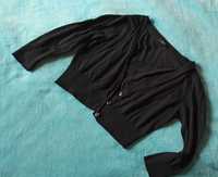 Sweterek krótki zapinany M&S 158 164 czarne bolerko