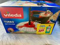 Nowy mop obrotowy Vileda turbo 2w1 Microfibre + Płyn Ajax 1L