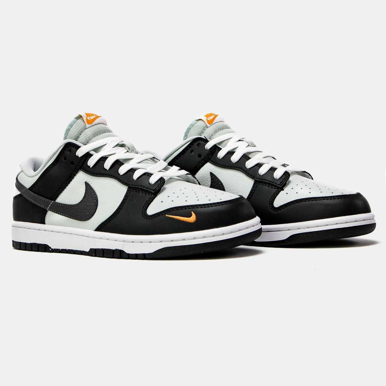 Nike Dunk Low Black Total Orange Mini Swoosh кроссовки мужские dunk sb