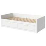 BRIMNES - Cama indiv/dupla c/2 gav, branco, 80x200 cm