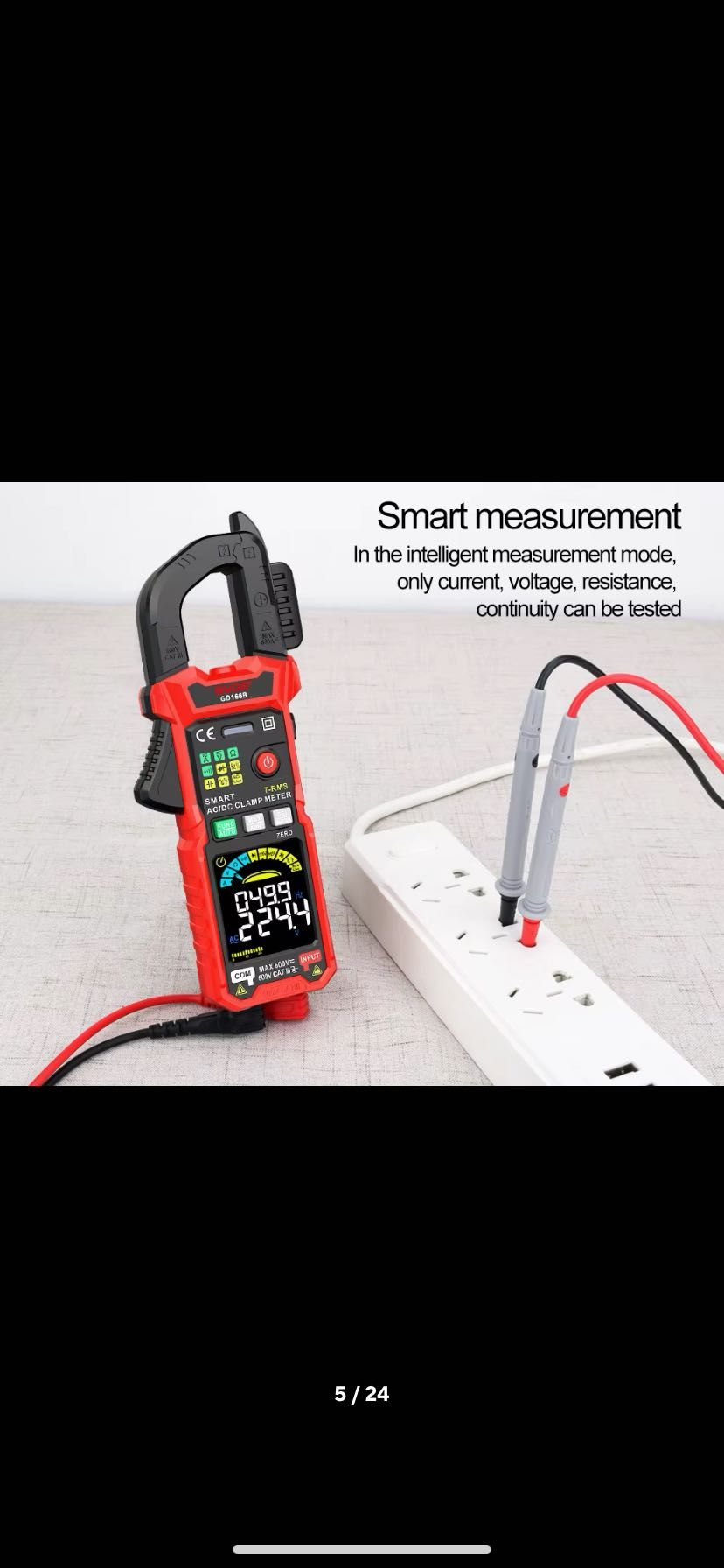 Токовые клещи AC-DC мультиметр новые GVDA GD168D