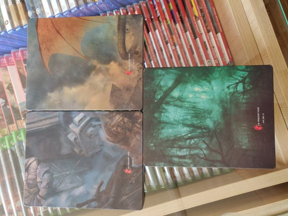 Kolekcja steelbook wiedźmin 1,2,3 - wraz z grami