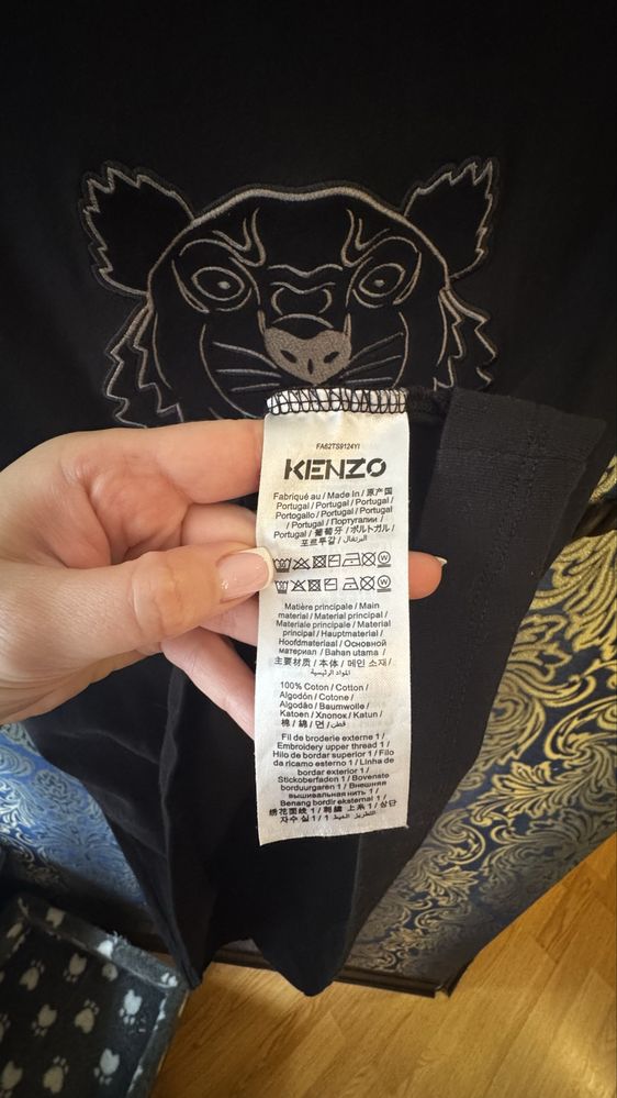 Футболка KENZO чорна розмір S-М унісекс