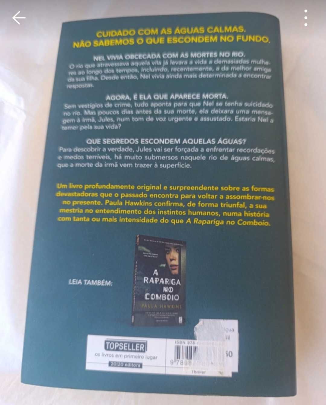 Livro "Escrito na Água" de Paula Hawkins COMO NOVO