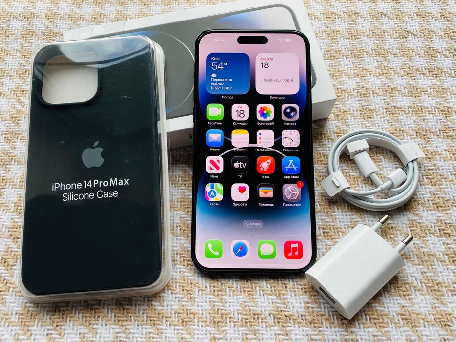 IPHONE 14 PRO MAX 1Tb АКБ 98% Space Black NEVERLOCK ( 90886) 512Gb