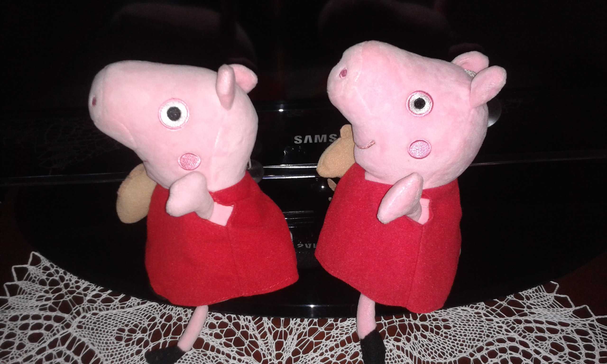 Świnka Peppa i Teddy maskotka dla bliźniaczek zabawka przytulanka Nowa