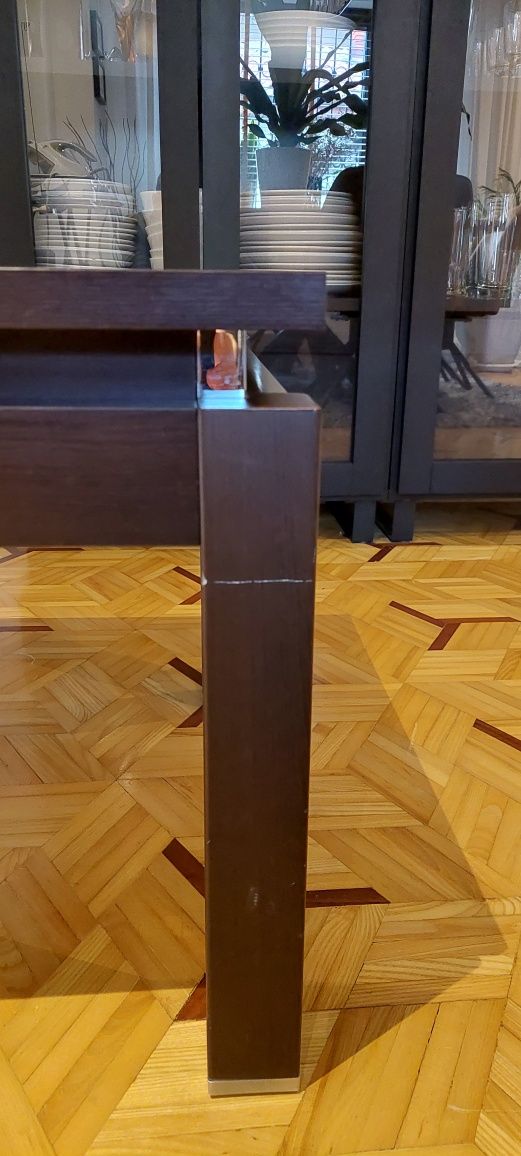 Stolik kawowy ciemnobrązowy 60×60