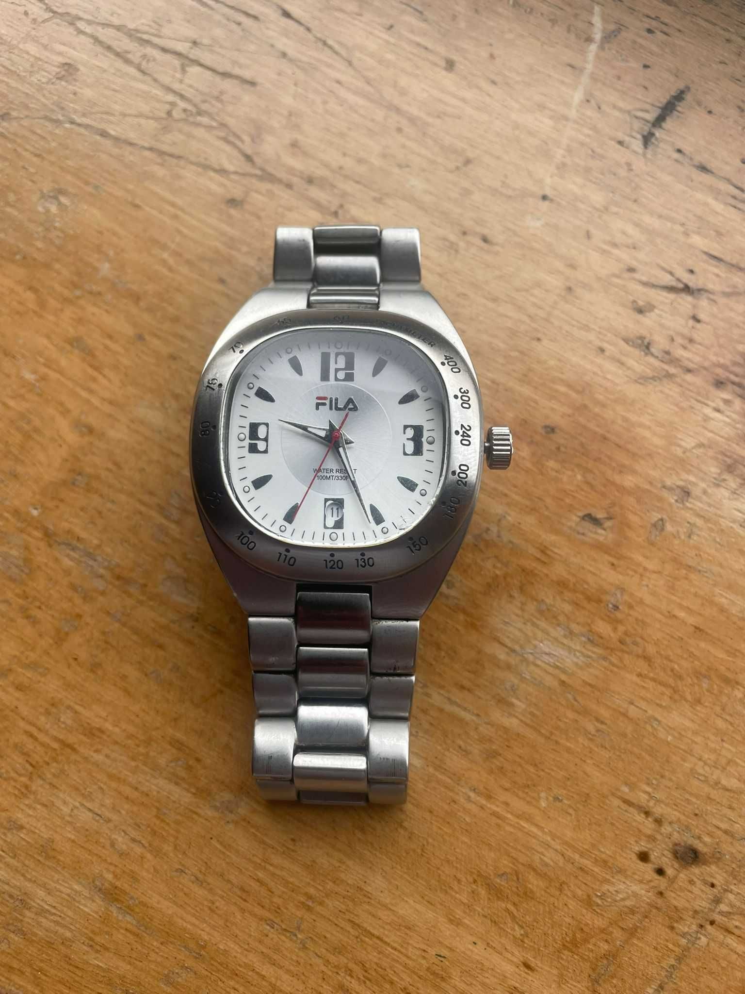 Relógio Analógico de Aço Inoxidável Vintage FILA  50M WR