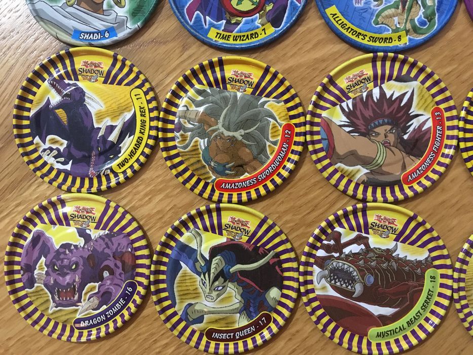 Yu gi oh metal tazo big duze cheetos lays star foods mr snaki tazosy