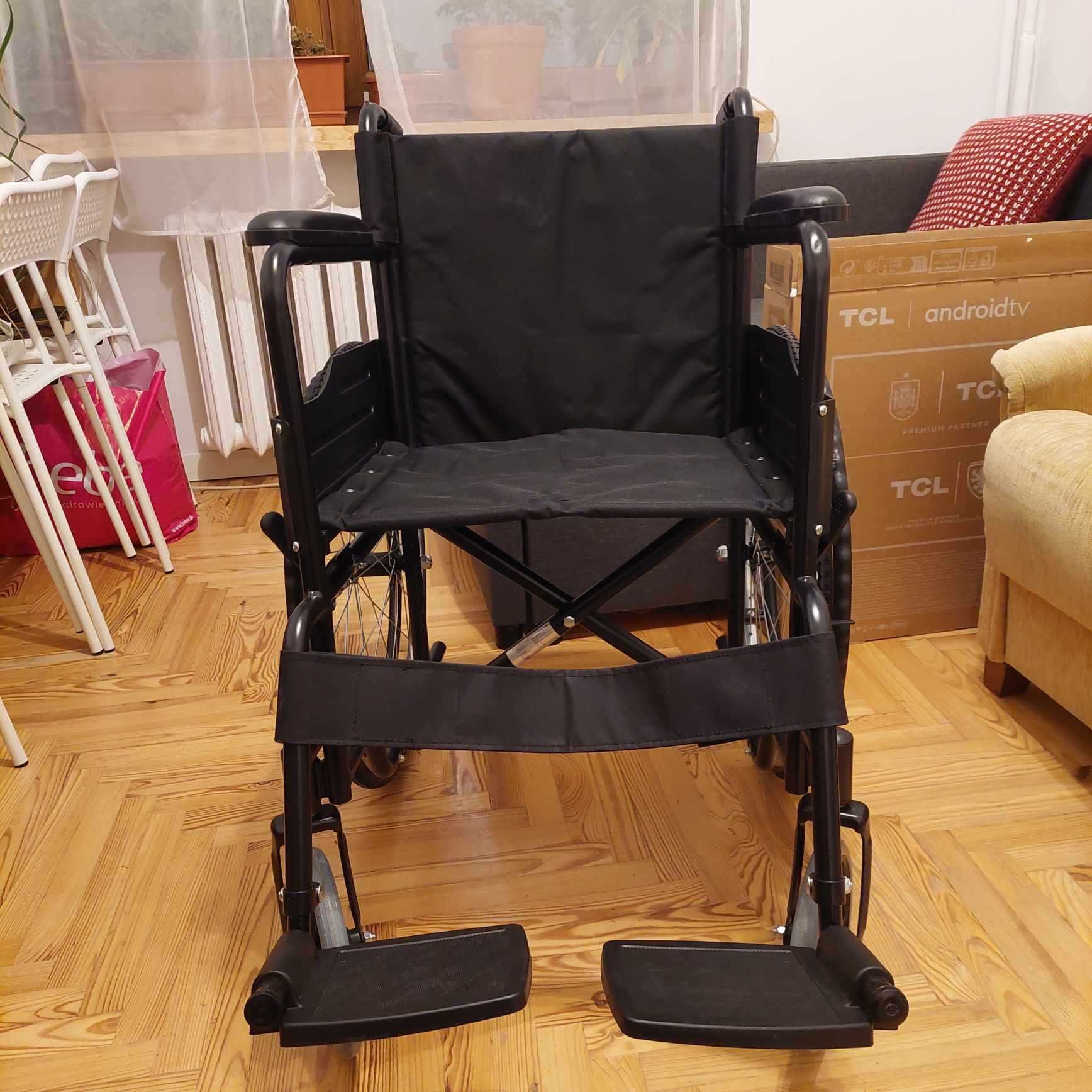 Wózek inwalidzki składany nowy marki GABI czarny GWARANCJA 5 lat