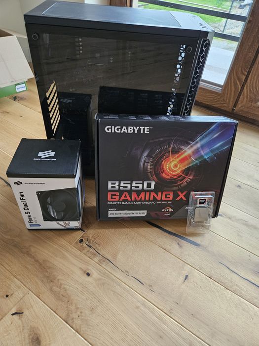 Procesor Ryzen 5 5500 + płyta główna +pamięć 32gb +obudowa