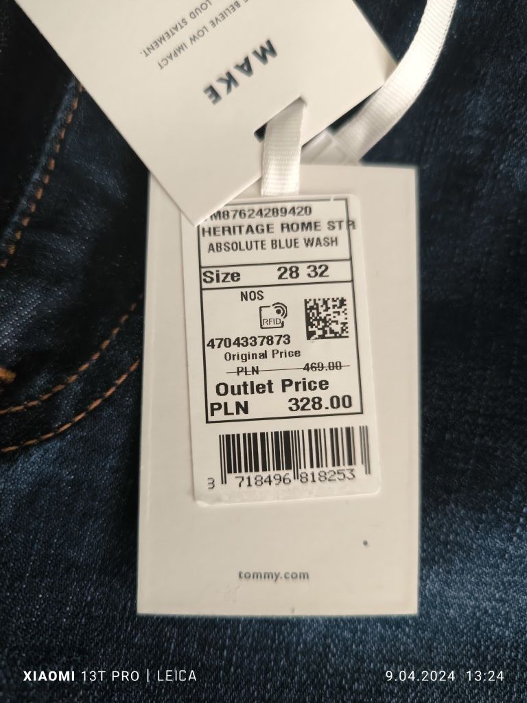 Mega okazja. Nowe, oryginalne jeansy Tommy Hilfiger 28/32.