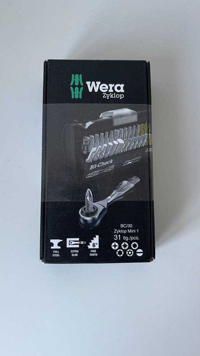Wera Zestaw Bitów BITCHECK 30 ZYKLOP MINI 1, 31 części WERA