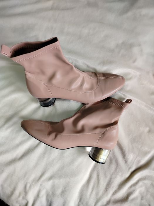 Ботильони-чулки Zara 40 розмір бежеві Напівчеревики жіночі осінні