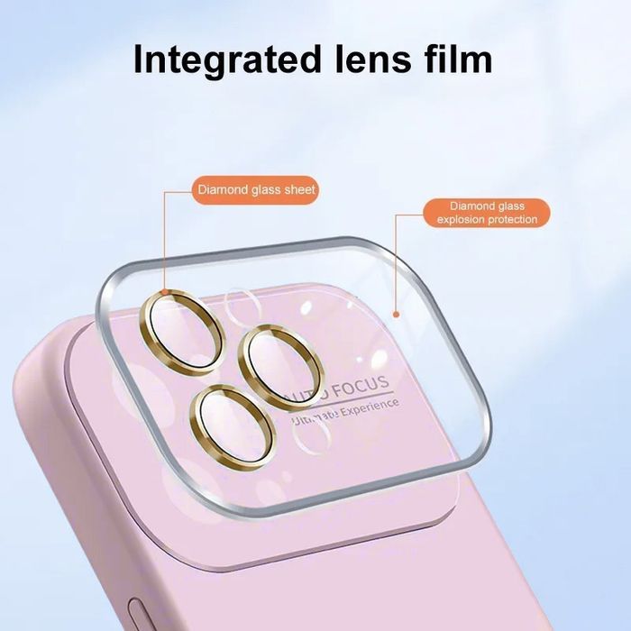 Soft Silicone Lens Case Do Iphone 15 Jasnoróżowy