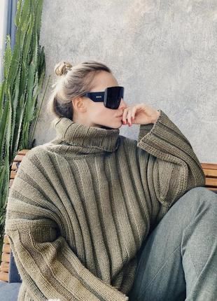 теплий светр з високою горловиною zara