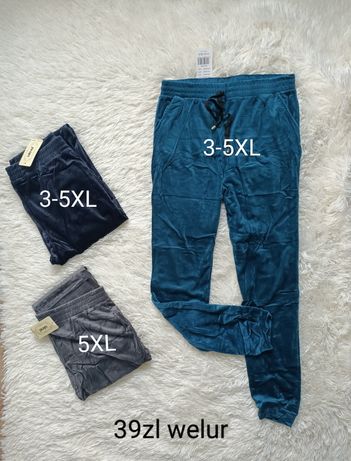 Spodnie dresowe welurowe damskie welur S-5XL