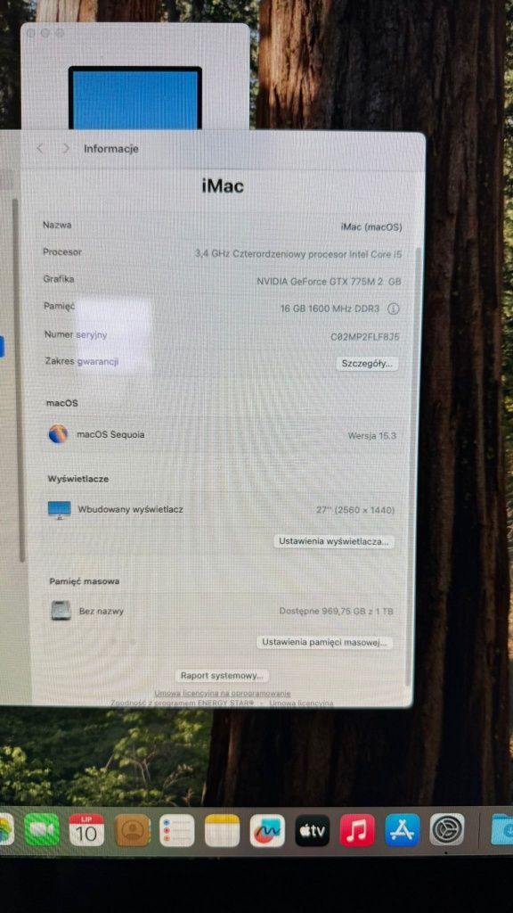 iMac 27 late 2013 system sequoia