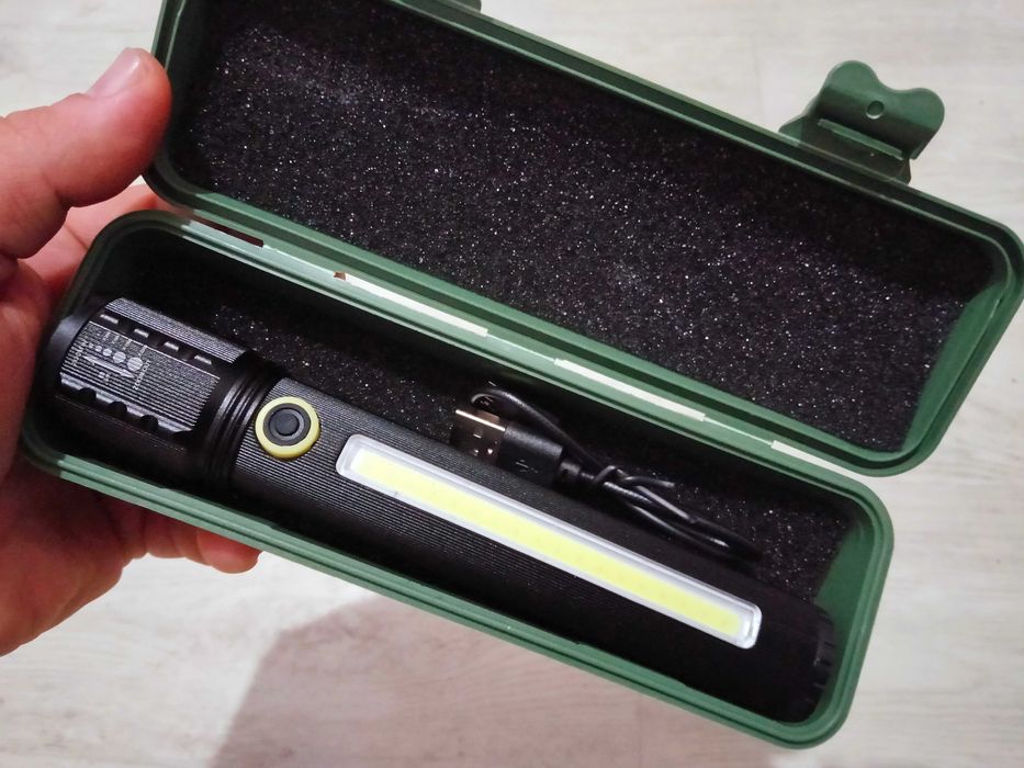 Фонарик тактический. Светодиодный фонарик. Ручной фонарик.