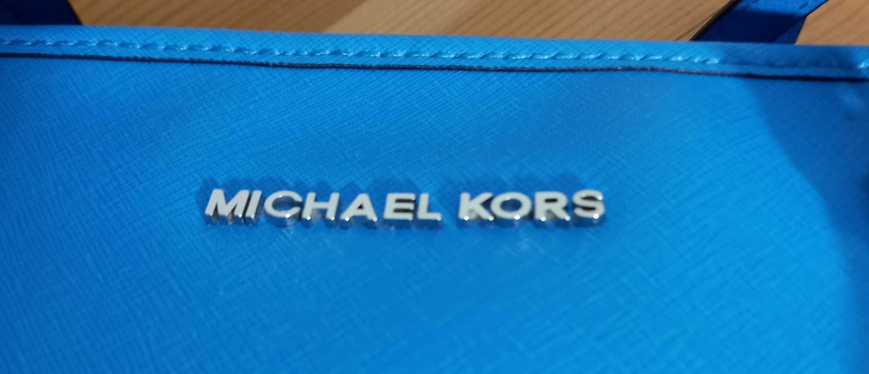 Michael Kors – kultowa torba/shopper, royal blue, skóra saffiano, 603
