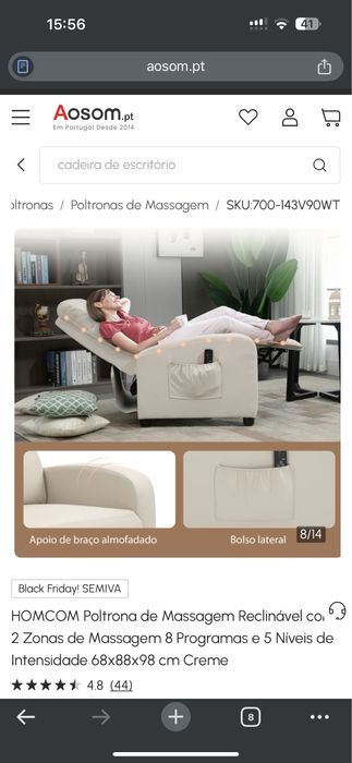 Poltrona de massagem