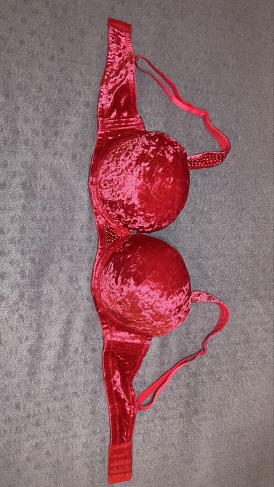 Бюстгалтер велюровый фуксія