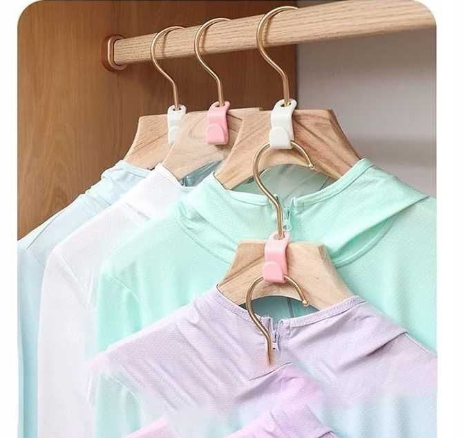 Wieszaki Haczyki Na Ubrania Do Łączenia Wieszaków 60 szt Mix Kolorów