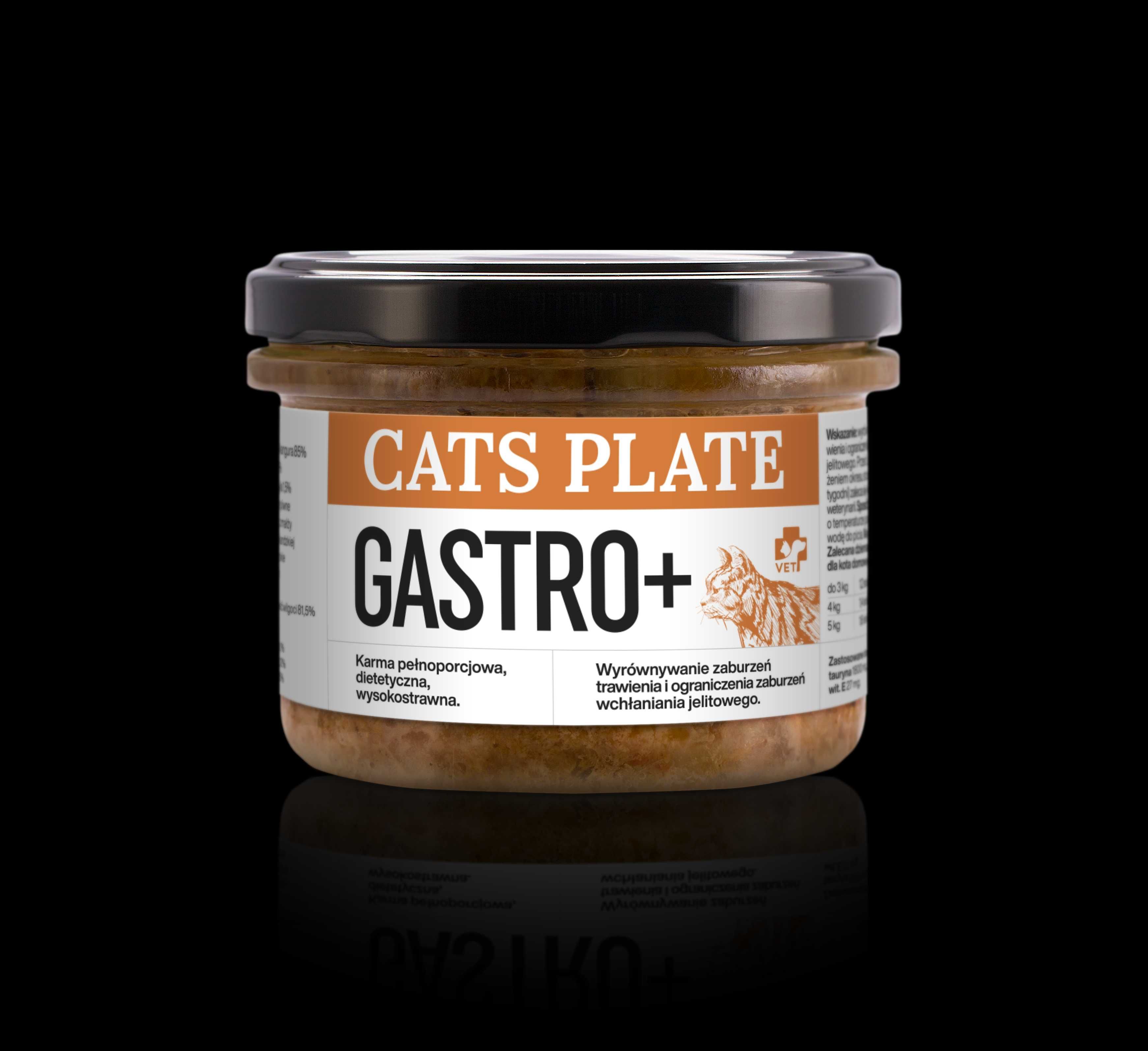 Karma Cats Plate Gastro + dla kotów z problemami układu pokarmowego.