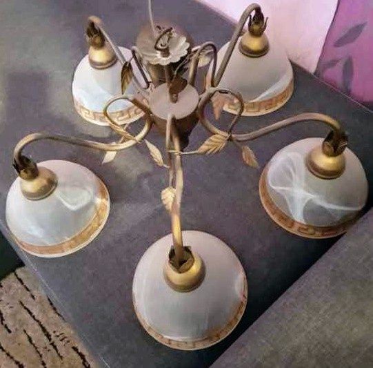 Lampa wisząca 5 kloszów