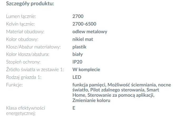 FUEVA-C Plafon oprawa natynkowa Smart Home  - 30cm - 96678 EGLO