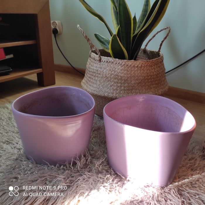 duża donica ozdobna ceramiczna fioletowa 2sz