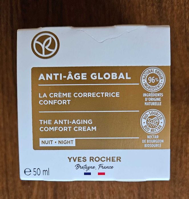 Krem do twarzy przeciwzmarszczkowy na noc Anti-Age Global YVES ROCHER