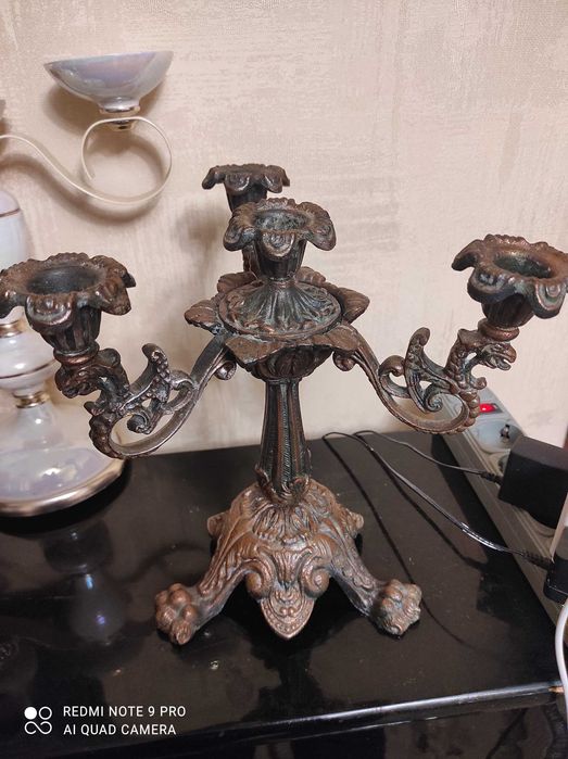 Подсвечник старинный , канделябр и др.