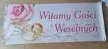 Baner ślubny Witamy gości weselnych
