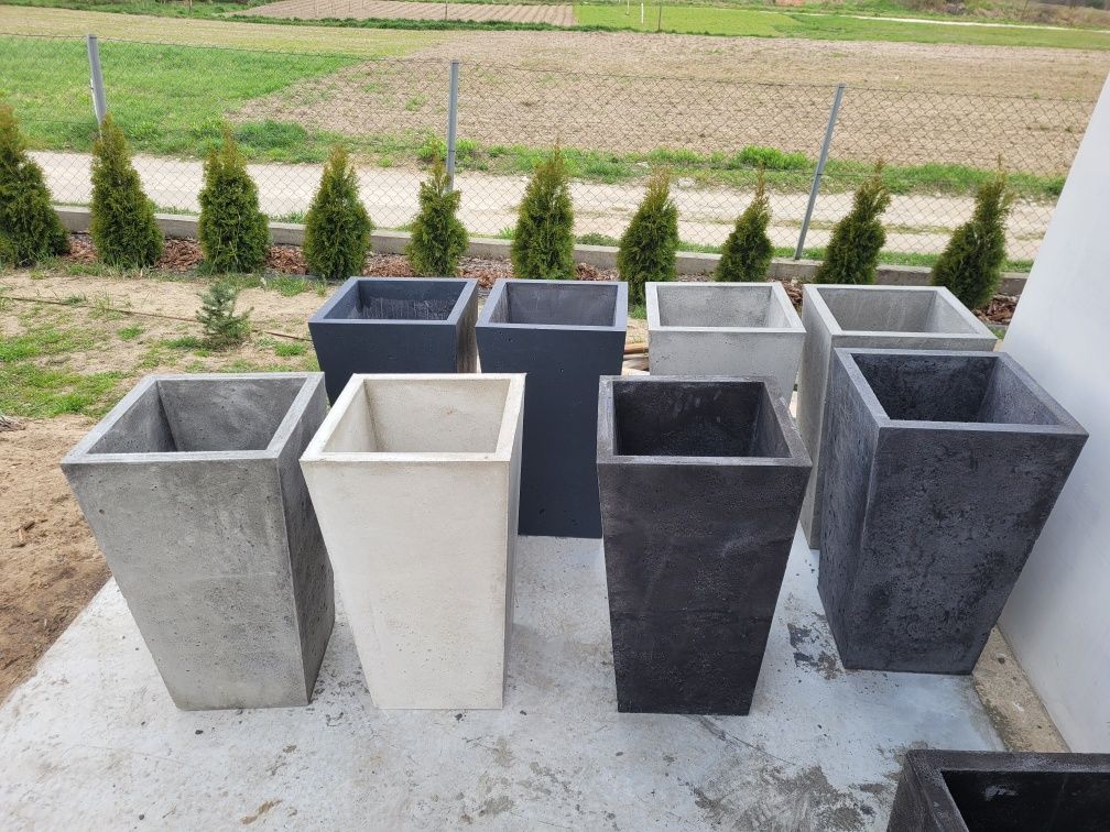 Donica ogrodowa wysoka 40x40x70 donica betonowa duża