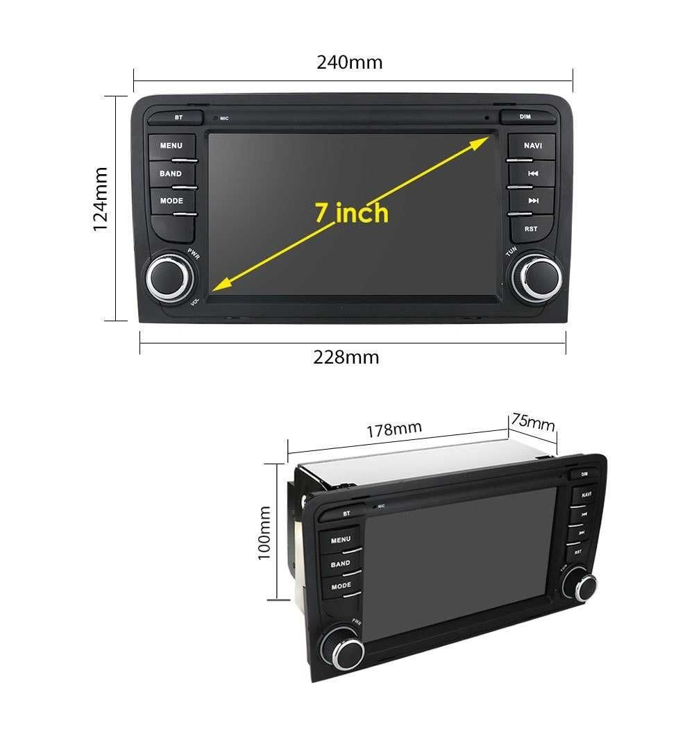 AUDI A3 8P CarPlay Android Radio FM DAB+ WiFi 4G GPS Nawigacja MP3 USB