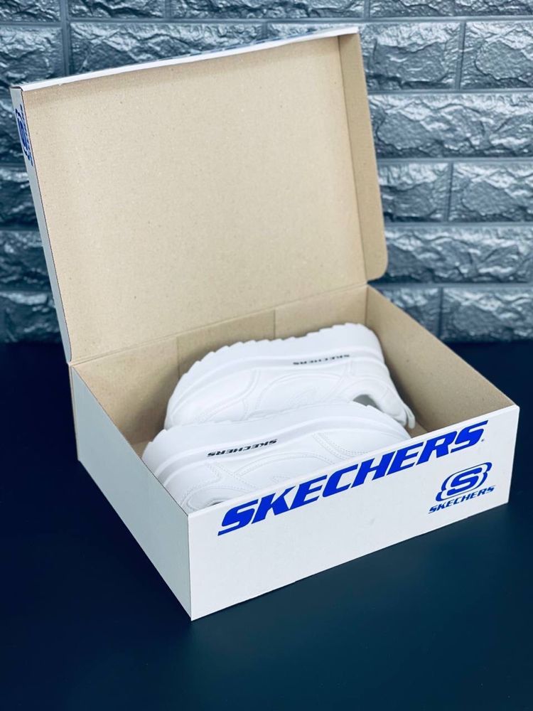 Skechers Кроссовки женские Натуральная Кожа! Скечерс на платформе