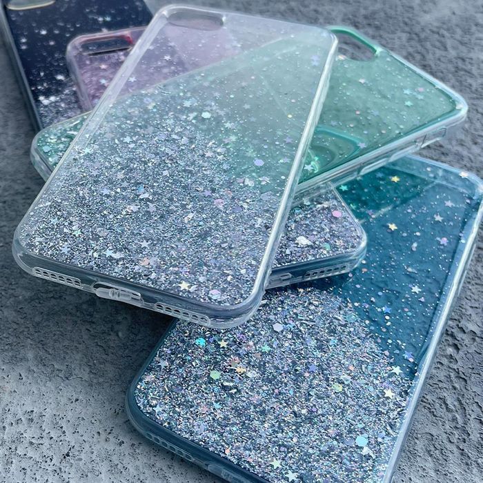 Etui Wozinsky Star Glitter z Brokatem Samsung Galaxy A42 5G - Zielony