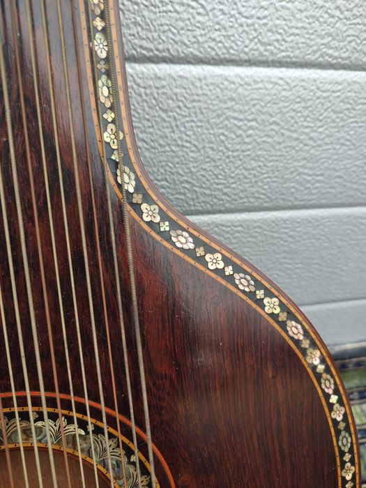 Cytra - Stary ciekawy instrument - Masa perłowa -