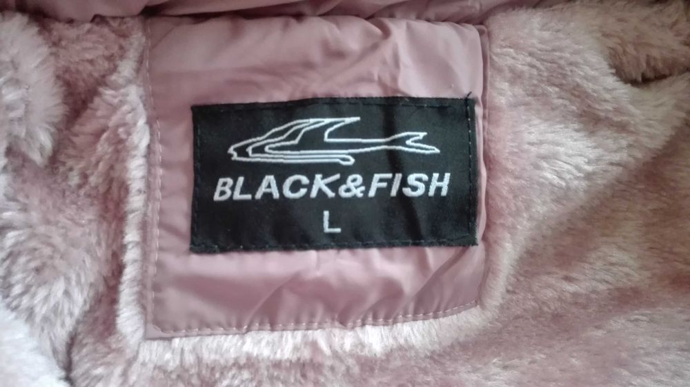 kurtka różowa zimowa pikowana Black&Fish